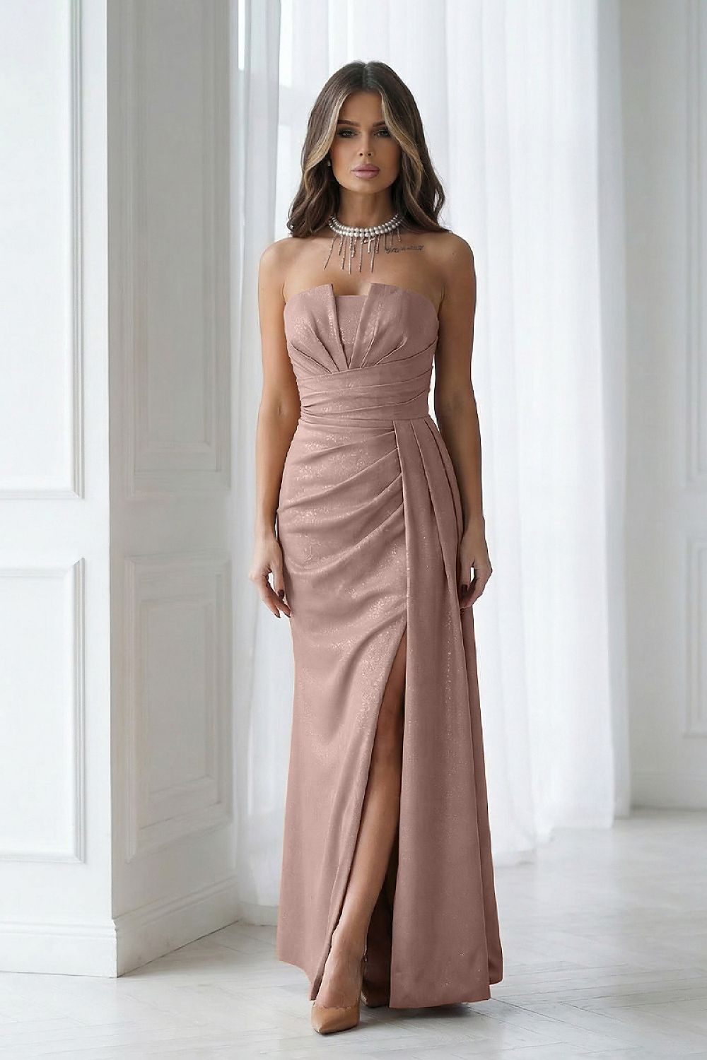  Long dress model 224635 Bicotone 
